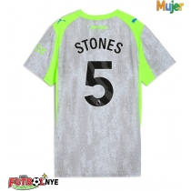Camiseta Manchester City John Stones #5 Tercera Equipación para mujer 2025-26 manga corta